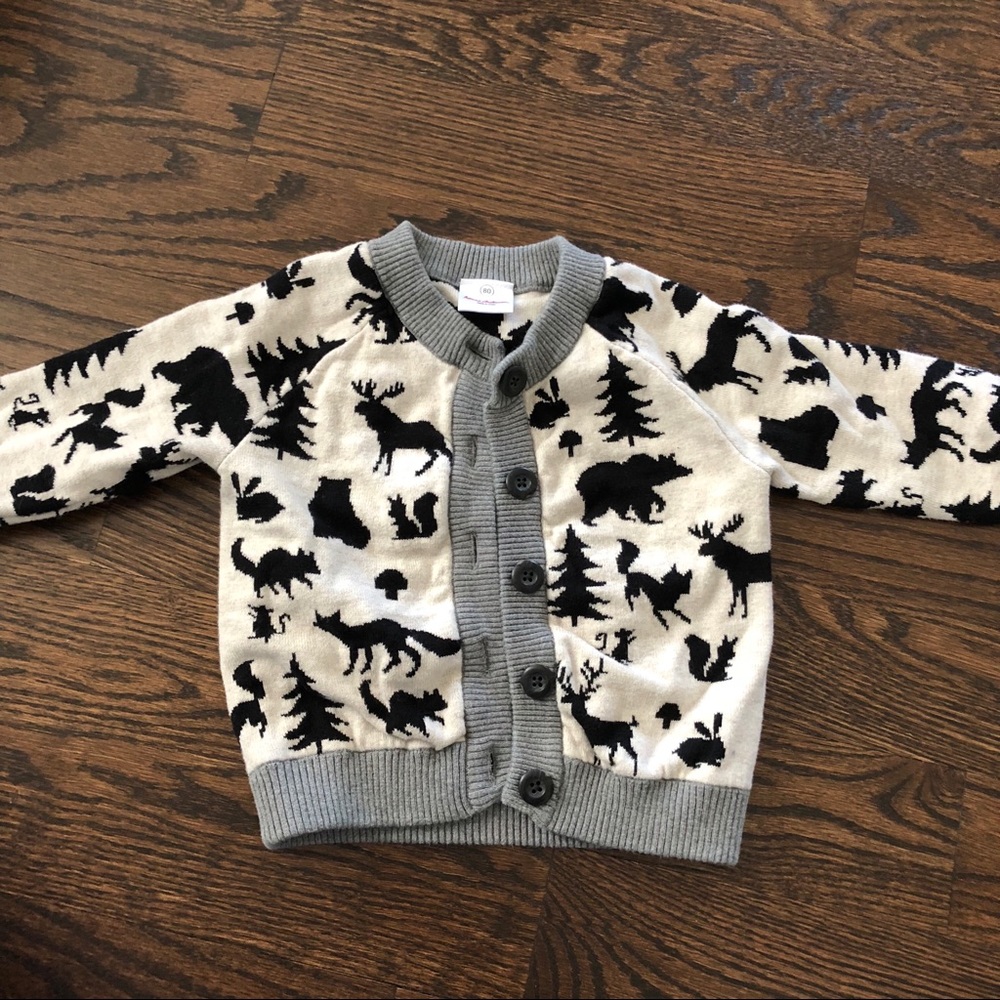 Hanna Andersson Knit Cardigan Sweater, Size 80